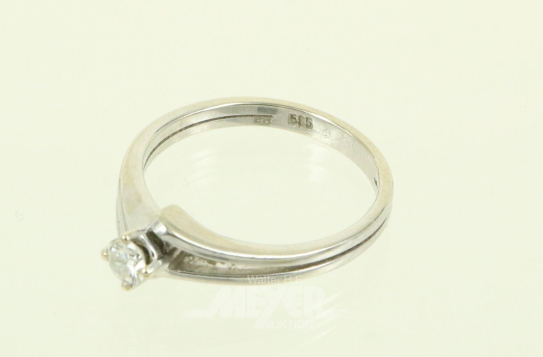 Solitärring mit Brillant von ca. 0.25ct
