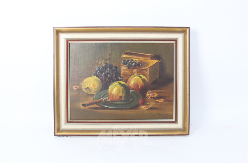 Stillleben mit Äpfel und Trauben