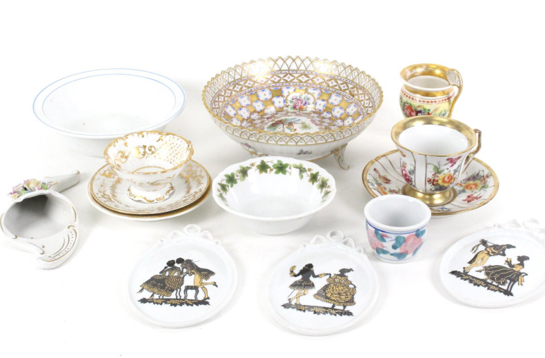 Kl. Posten Geschirrteile und Dekorationen