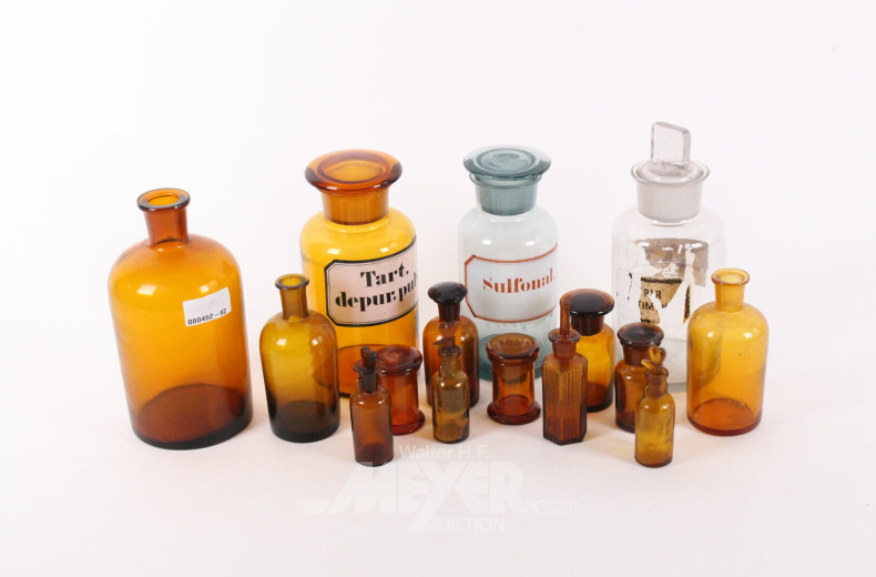 Posten div. Apothekergefäße