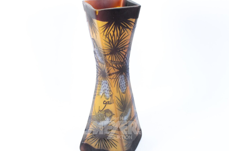 Tischvase, Jugendstil mit Vogelmotiven