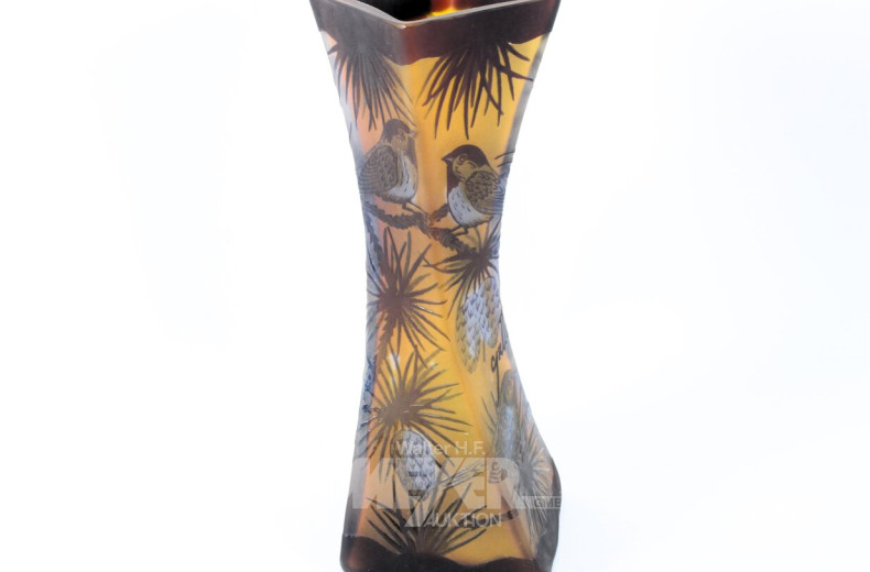 Tischvase, Jugendstil mit Vogelmotiven