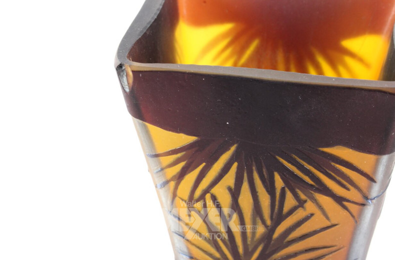 Tischvase, Jugendstil mit Vogelmotiven