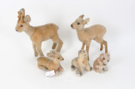 5 Stofftiere, u.a. Steiff