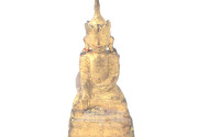 kl. Holzschnitzfigur "sitzender Buddha"