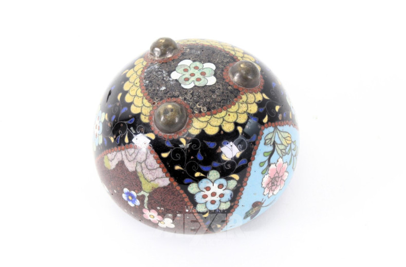 kl. Cloisonné-Deckeldose