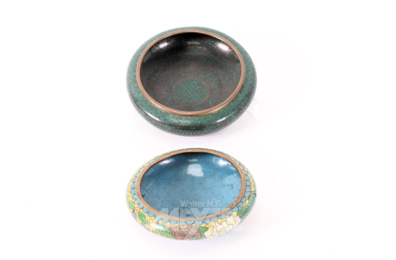 2 Cloisonné-Schälchen