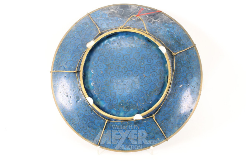 Cloisonné-Wandteller mit Vögeln