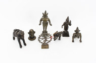 kl. Posten Bronzefiguren, z.T. thailändisch