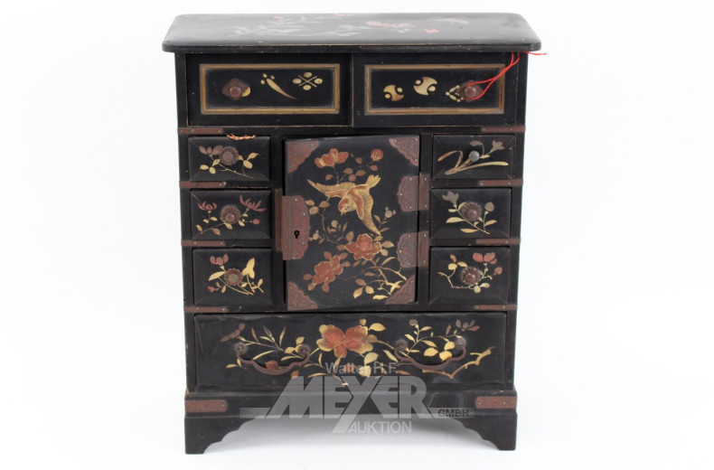 chin. Holz-Schmuckkästchen