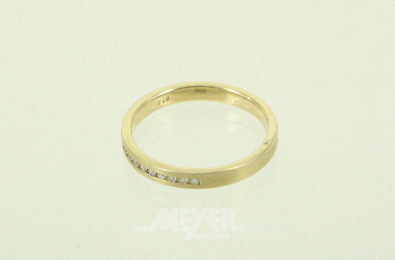 Beyerle Bandring mit Brillanten von ges. ca. 0.13ct