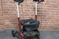 Rollator mit Armstützen, weinrot