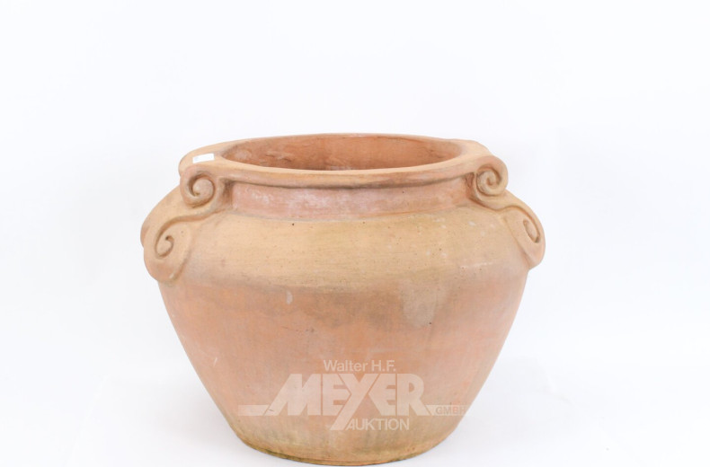 2 große Terrakotta-Blumentöpfe