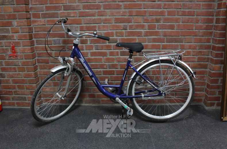 Damenfahrrad, 26 Zoll, in Blau