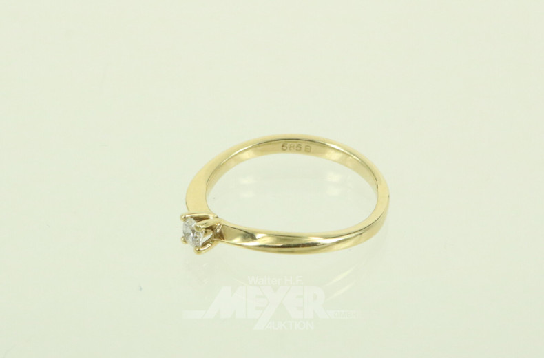 Beyerle Solitärring mit Brillant von ca. 0.15ct