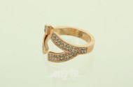 York 'Y'-Ring mit champagnerfarbenen Diamanten von ges. ca. 0.84ct