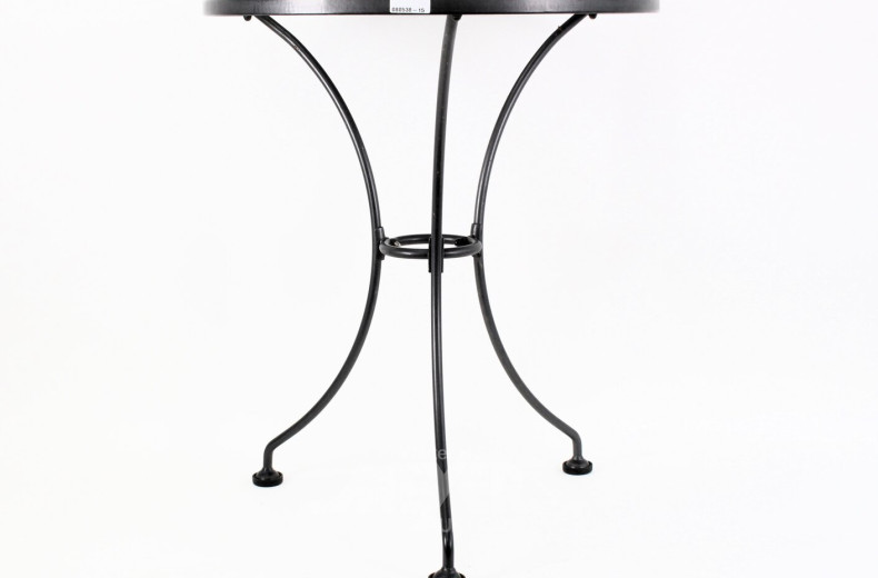 kleiner runder Gartentisch, schwarz