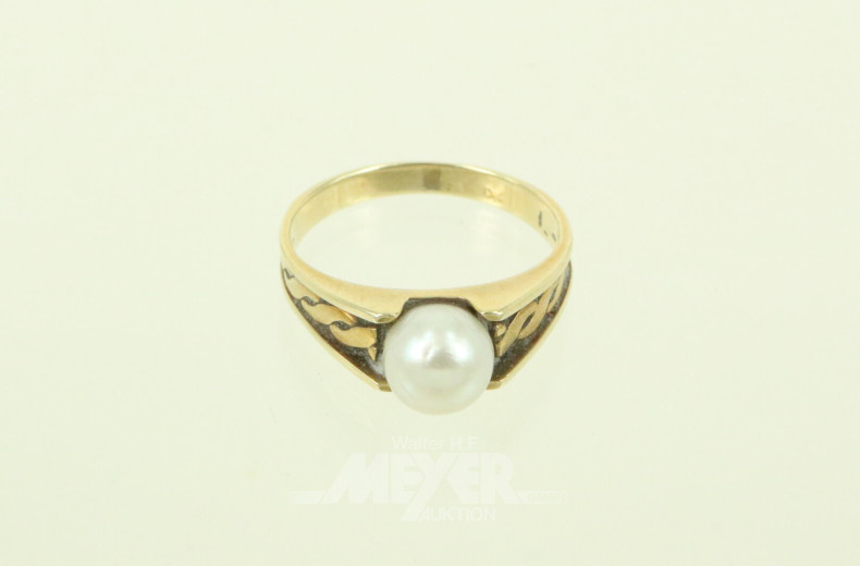 Damenring mit Zuchtperle