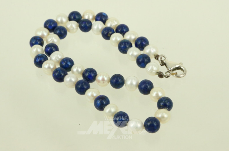 Perlen-Schmuckset, 2-tlg.: Halskette mit passendem Armband