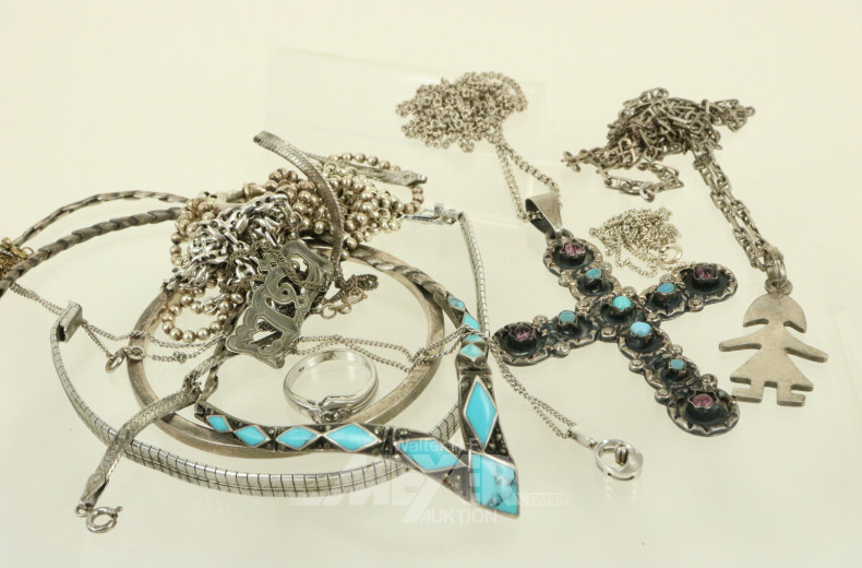 Konvolut Silberschmuck