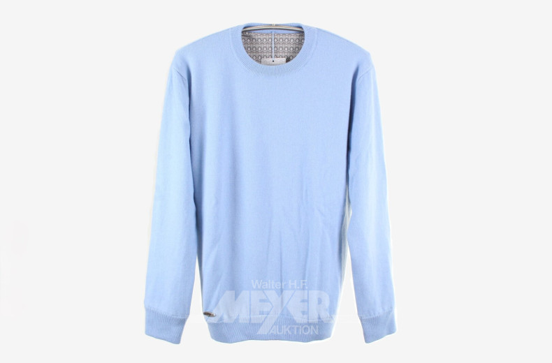 Kashmir-Pullover, Rund-Ausschnitt, Sky, Größe M