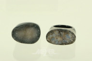 2 Ringe aus Bergkristall und Onyx
