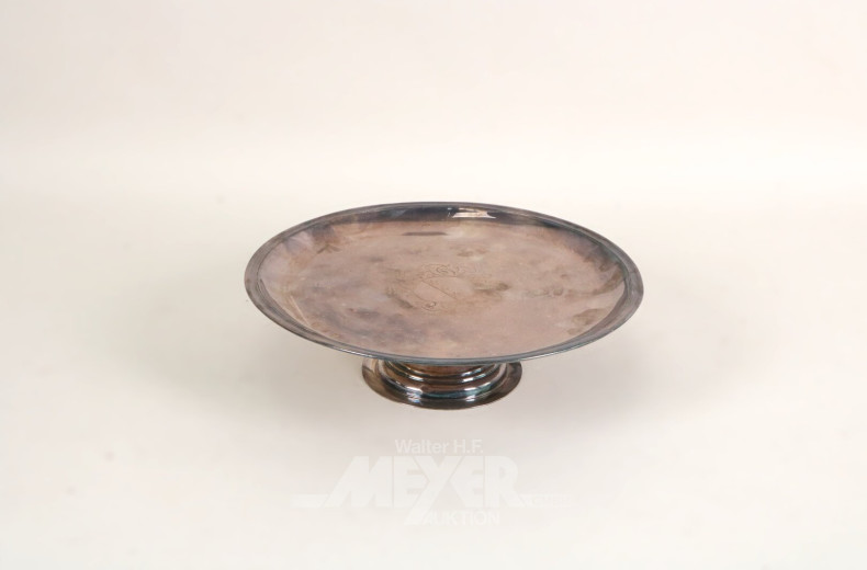 Silberschale mit Fuß, vmtl. England 19. Jh.