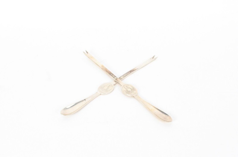 Satz Hummergabeln, 2-tlg., Sheffield, um 20. Jh.