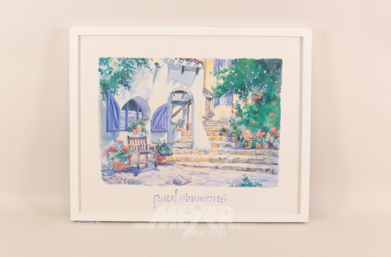 Paar Drucke 'Siesta' und 'Golf von Policastro'