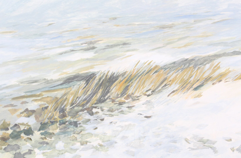 3 Mischtechniken "Winterliche Küste"