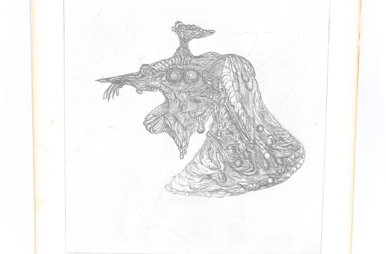 Radierung 'figürliche Komposition in Schwarz'