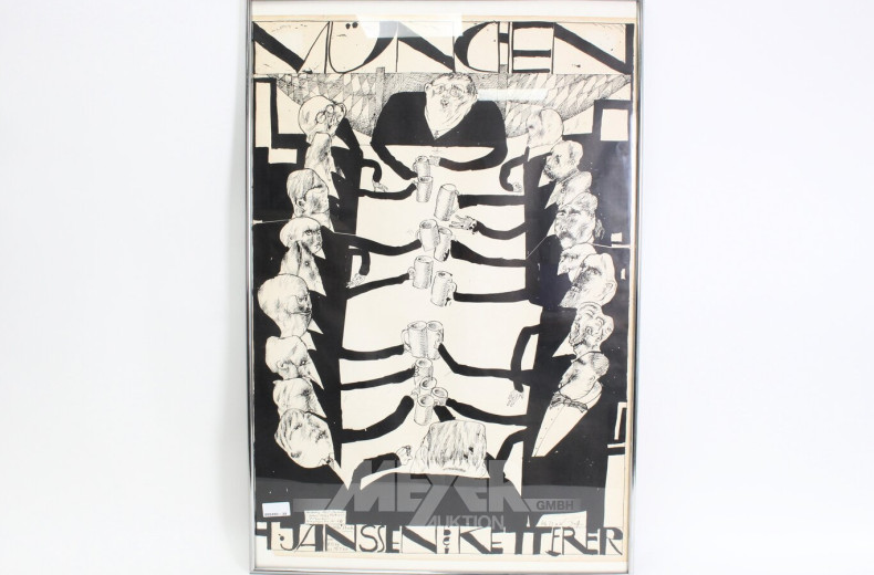 Ausstellungsplakat 'Horst Janssen in der Galerie Wolfgang Ketterer, Villa Stuck'