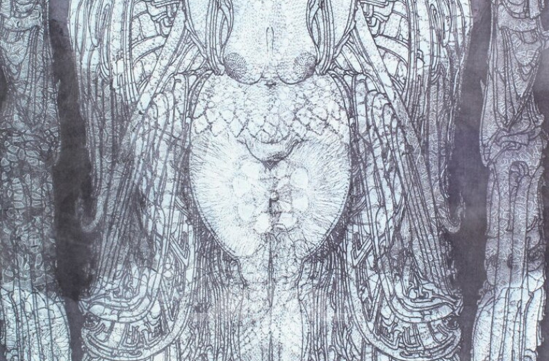 Farblithografie "Weiblicher Engel"