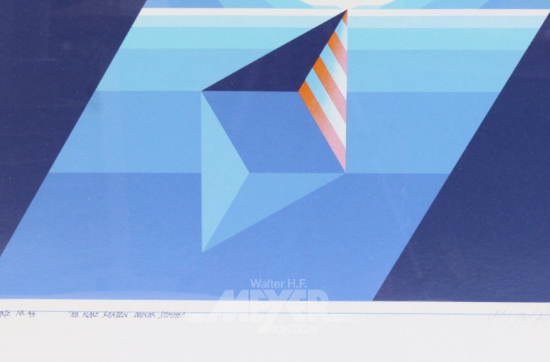 Farblithografie Landkarte Nr:44, "Der klare Schatten deiner Stimme"