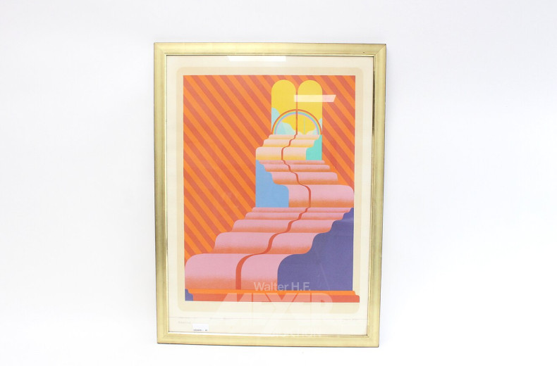 Farblithografie Landkarte Nr:3, "Ariadnes Faden"