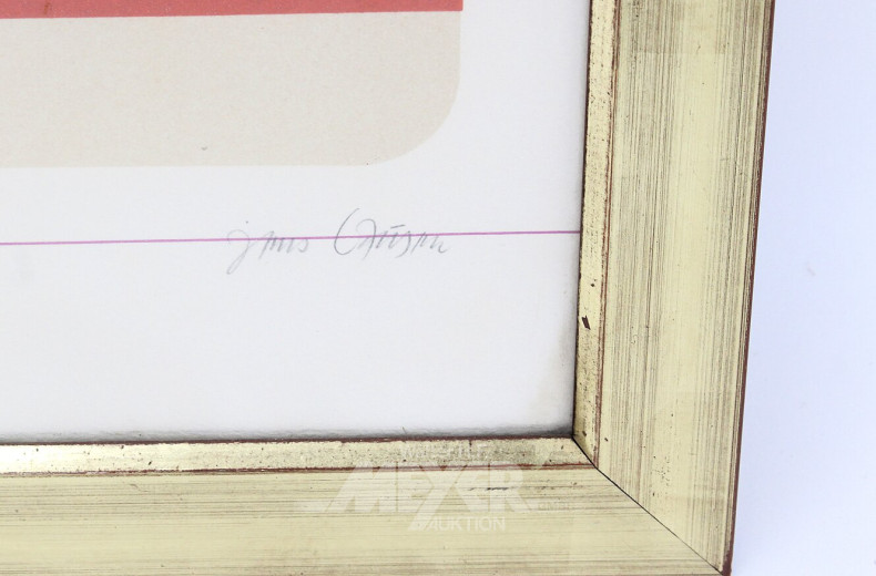 Farblithografie Landkarte Nr:3, "Ariadnes Faden"