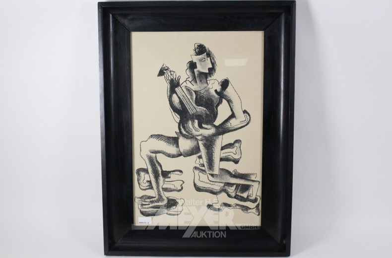 moderner Druck "Gitarrenspieler"