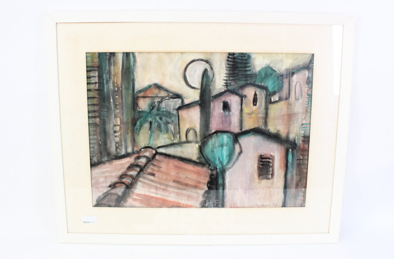 Aquarell "Straßenansicht"