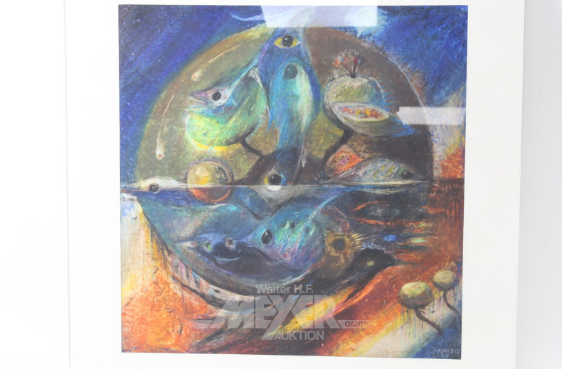 moderne Farbkomposition "Fische"