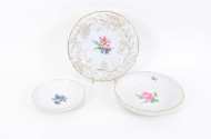 3 Porzellanteller mit Goldrand