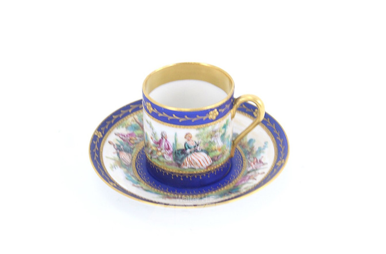 Sammeltasse 'Dresdner Handmalerei' mit Miniaturmalerei