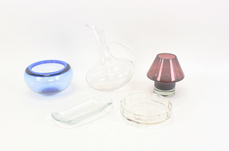 5 Glasteile, best. aus: