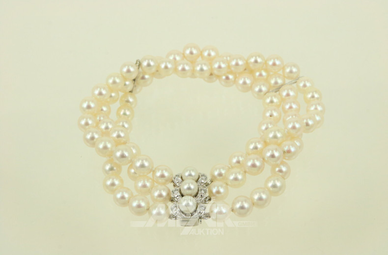 Zuchtperlen-Armband mit 585er WG-Schließe