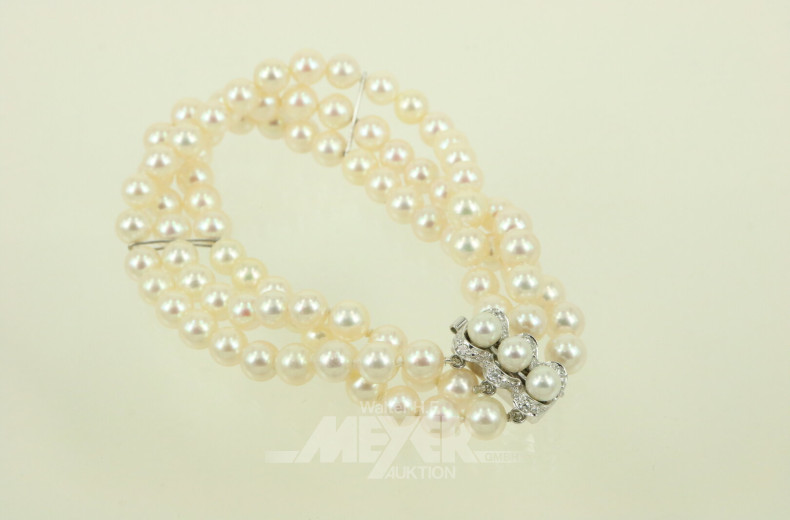 Zuchtperlen-Armband mit 585er WG-Schließe