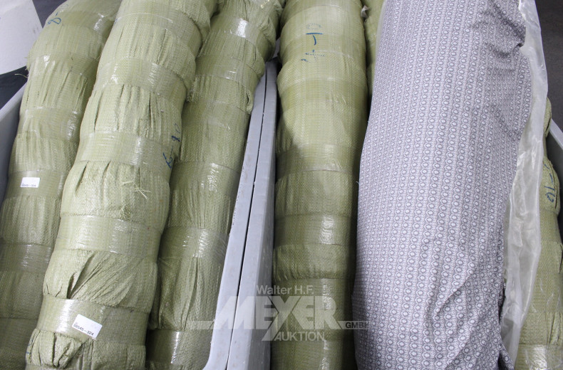 8 Stoffrollen, Meterware an Polyesterstoff