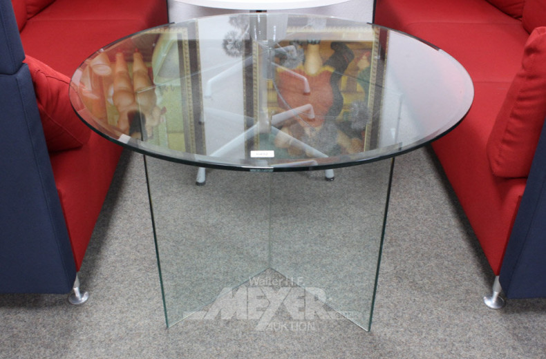 Glastisch, rund