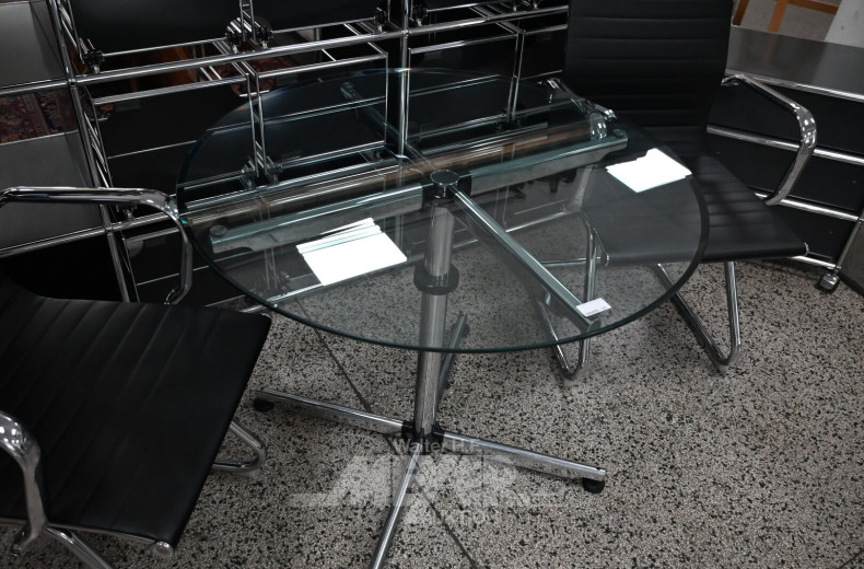 Glas-Besucher-Tisch, rund