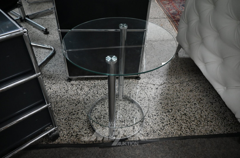 Glas-Besucher-Tisch, rund