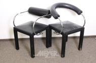 3 Leder Stühle Arcadia von Paolo Piva
