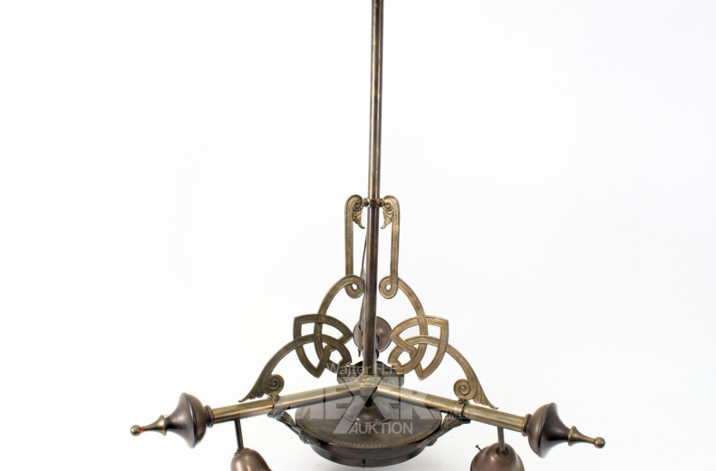 4-flammige Salonlampe, messingfarben